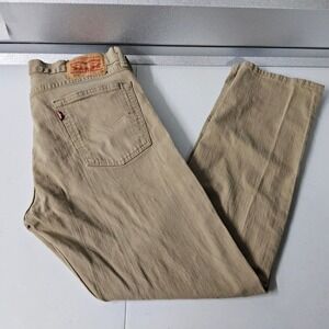 Levi's 513 Straight Tan‎ Pants Jeans W34 L30 Mens